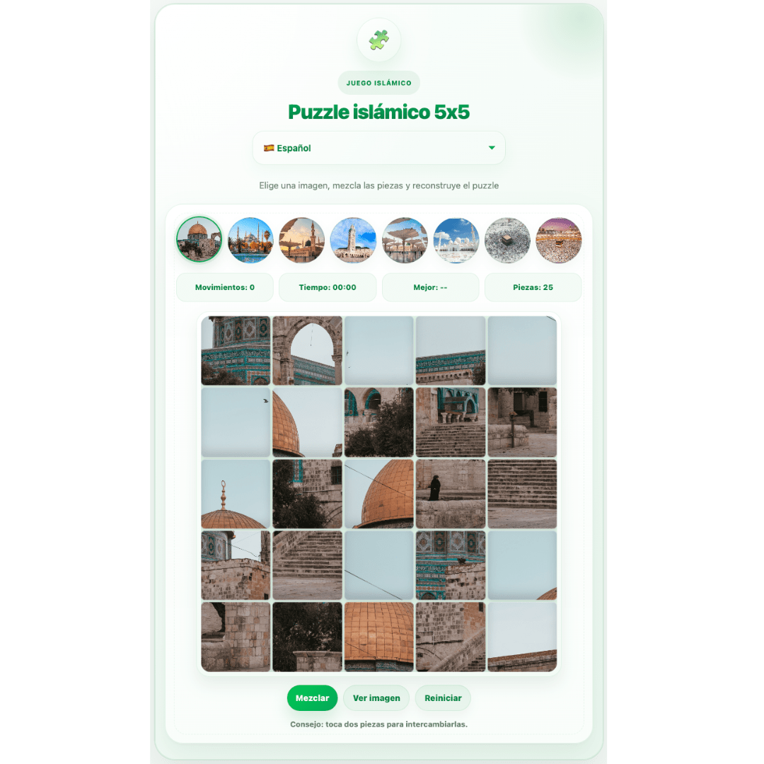Islamic Puzzle – Juego islámico Islamic Puzzle, juego educativo para aprender sobre el Islam